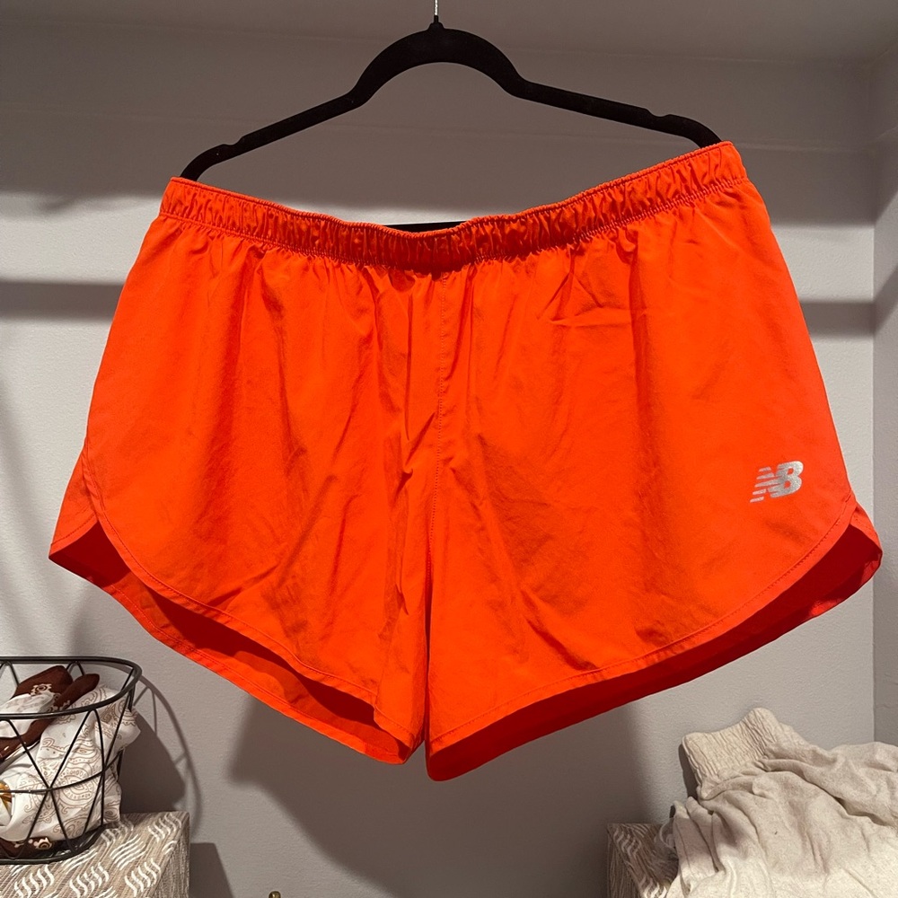 New Balance Vibrant Orange Running Shorts